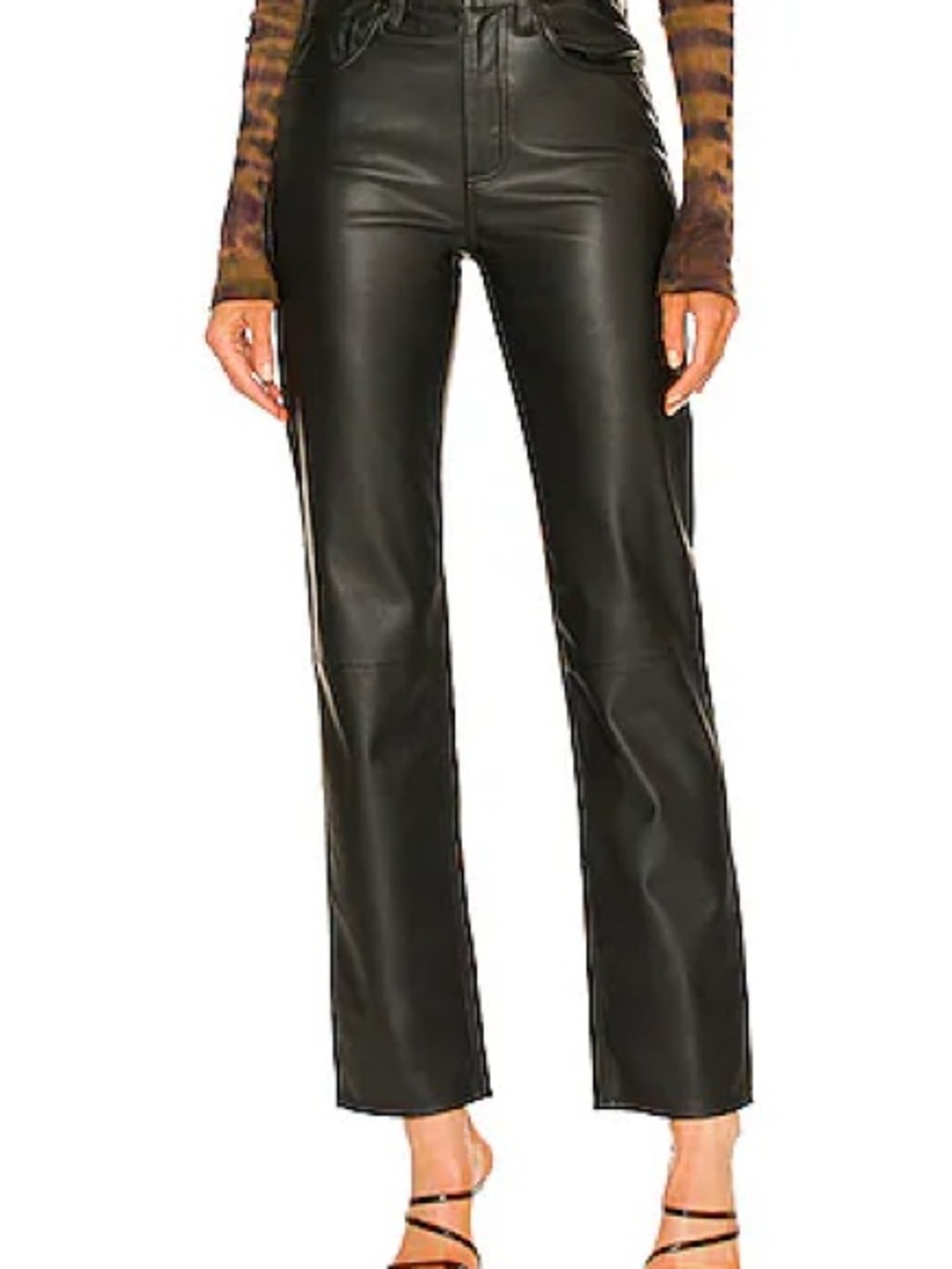 Ag Adriano Goldschmied Black Faux Leather Pants